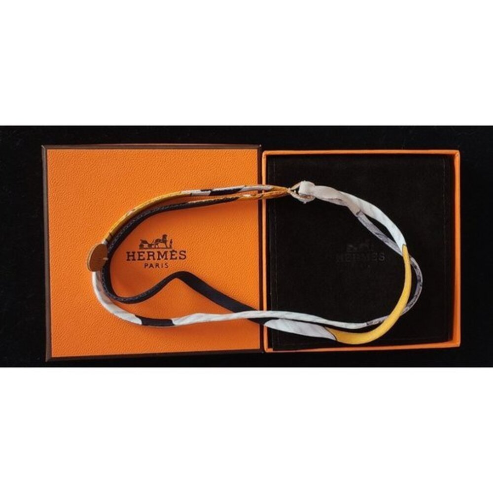 NWT • Hermes • Petit H Silk Necklace PM • Multicolor • Authentic & Unique